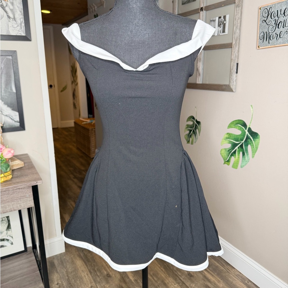 Black and White Off-Shoulder Dress